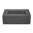 Home Square 2-Piece Set with Small Fire Table & Fire Glass in Slate/Cobalt Blue