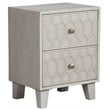 Home Square 3 Piece Set with 2-Drawer Wood Nightstand and 5-Drawer Chest