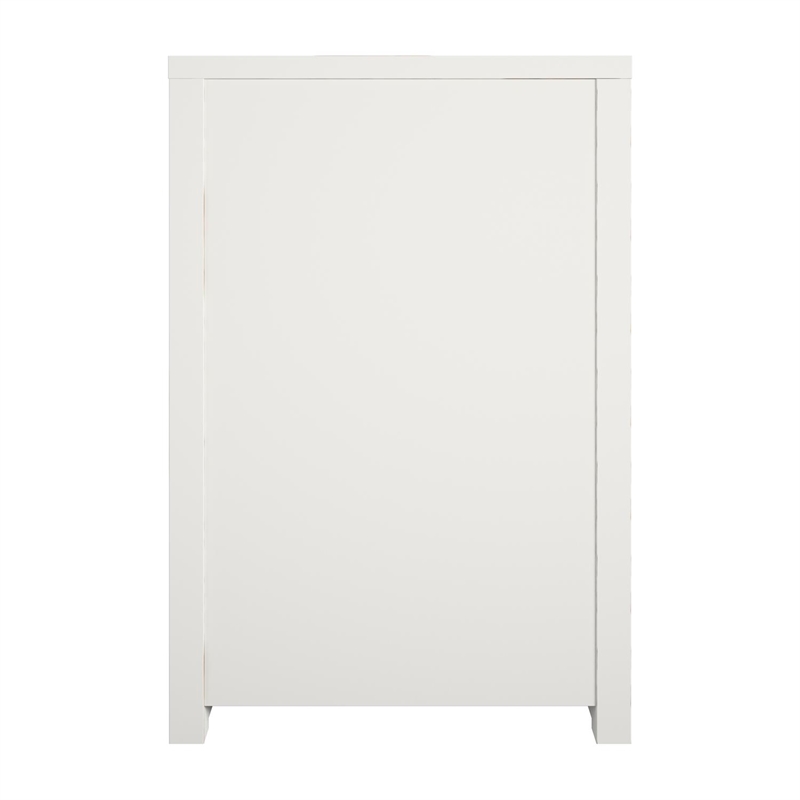 Home Square 2-Piece Set with Nightstand and Twin Metal Loft Bed in White