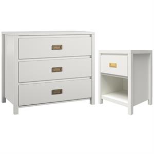 home square 2-piece furniture set with 1-drawer nightstand 3-drawer kids dresser