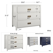 Home Square 2-Piece Furniture Set with Nightstand and 3-Drawer Kids Dresser