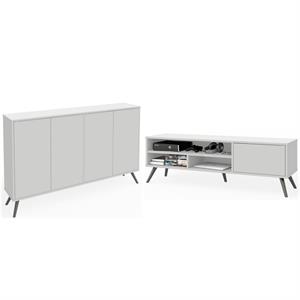 home square 2-piece set with storage console table & 54