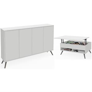 home square 2-piece set with lift top storage coffee table storage console table