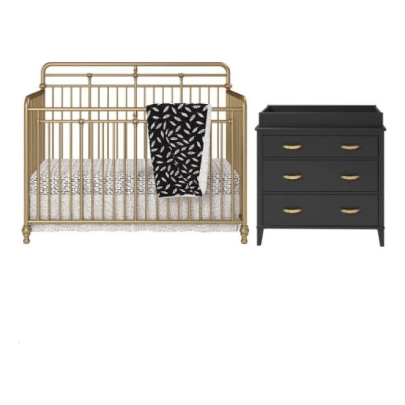 Black metal changing table online