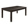 Sinuata 3-Piece Black and Gray Wood Dining Table and 2 Tufted Side Chair Set