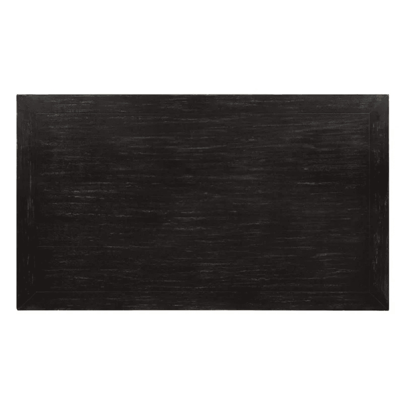 Sinuata 3-Piece Black and Gray Wood Dining Table and 2 Tufted Side Chair Set