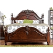 Ruben 2-Piece Cherry Wood California King Poster Bed and 5-Drawer Chest Set