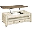 Home Square 2-Piece Set with Lift Top Coffee Table & End Table with USB Ports