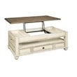 Home Square 2-Piece Set with Lift Top Coffee Table & End Table with USB Ports