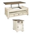 Home Square 2-Piece Set with Lift Top Coffee Table & End Table with USB Ports
