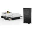 Home Square 2-Piece Set with 2-Drawer Storage Bed & 6-Drawer Lingerie Chest