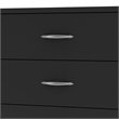 Home Square 2-Piece Set with 1-Drawer Nightstand & 5-Drawer Chest in Pure Black
