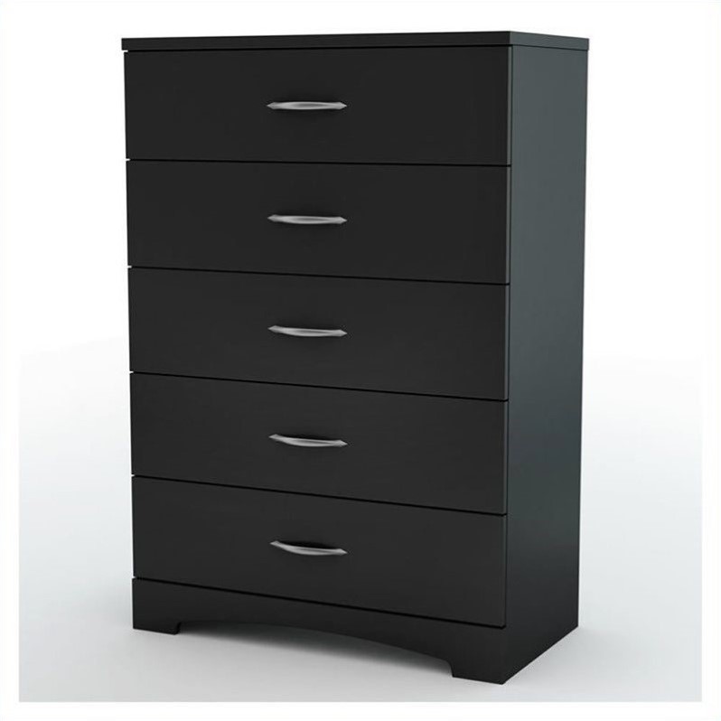 Home Square 2 Piece Set with 5 Drawer Chest and 6 Drawer Double Dresser