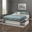 Home Square 3-Piece Set with Full Queen Storage Bed 2 Nightstands in Pure White