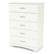Home Square 2-Piece Set with Full Queen Storage Bed and 5-Drawer Chest