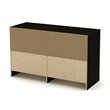 Home Square 2-Piece Furniture Set with Nightstand and 6-Drawer Double Dresser