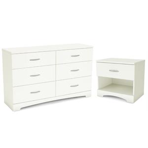 home square 2-piece furniture set with nightstand and 6-drawer double dresser