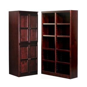 Home Square 2-Piece Set with Storage Cabinet 72&quot Tall 10-Shelf Double Bookcase