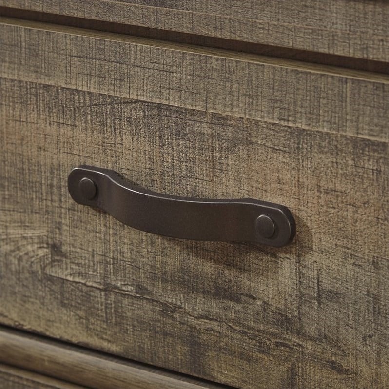 Home Square 2-Piece Set with 5 Drawer Wood Chest and 2 Drawer Night Stand