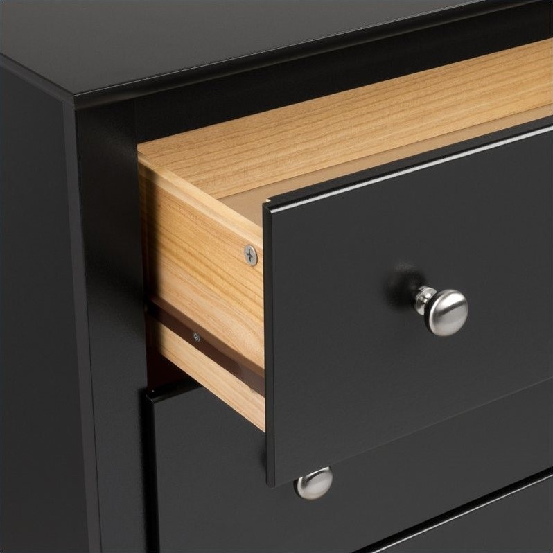 Home Square 2-Piece Furniture 2-Drawer Night Stand Set in Black