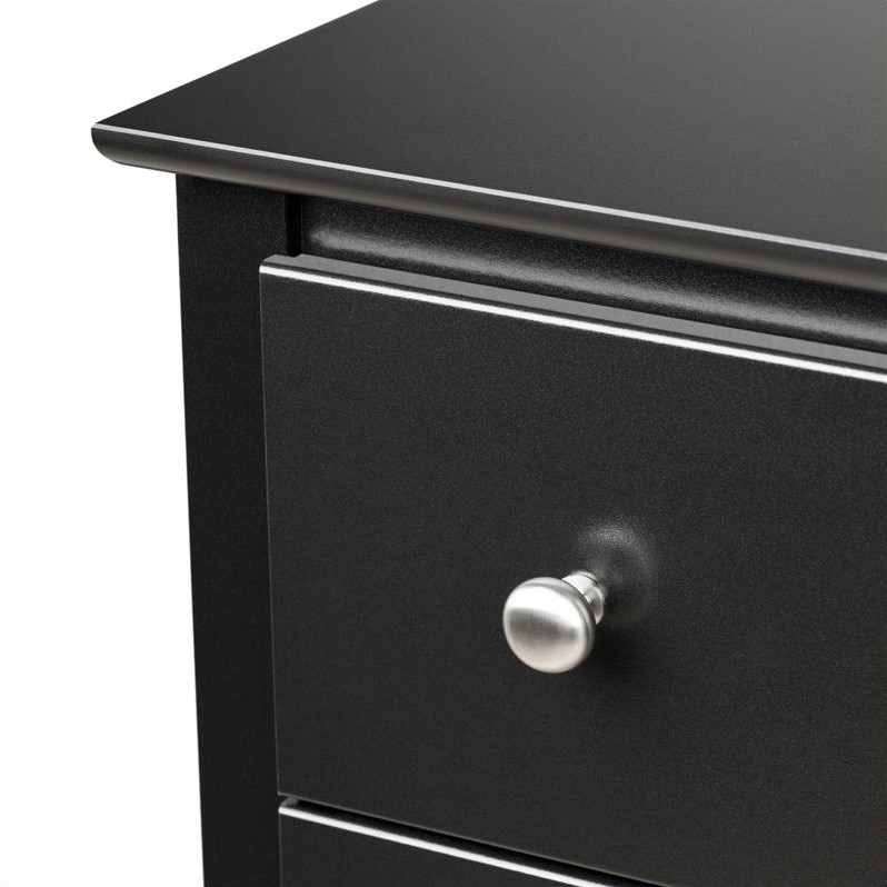 Home Square 2-Piece Furniture 2-Drawer Night Stand Set in Black