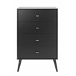 Home Square 2-Piece Set with Modern 4-Drawer Chest & 6-Drawer Double Dresser