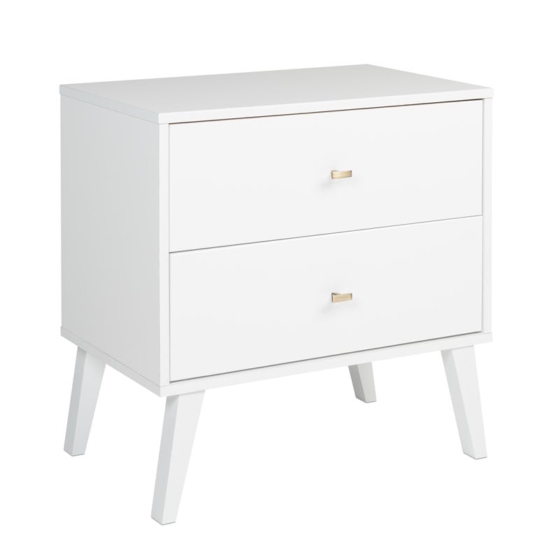 Home Square 3-Piece Set with 2 Nightstands and 7-Drawer Dresser in White