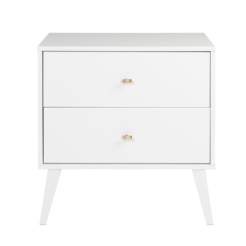 Home Square 3-Piece Set with 2 Nightstands and 7-Drawer Dresser in White
