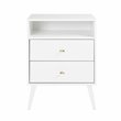 Home Square 4-Piece Set with 2 Tall Nightstands Tall Chest & 7-Drawer Dresser