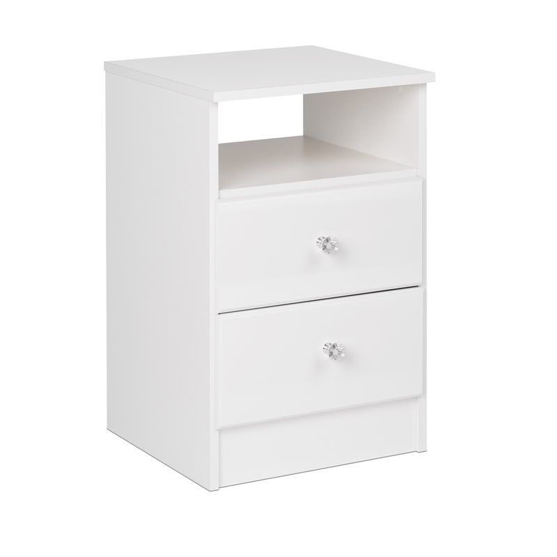 Home Square 3-Piece Set with 2 Nightstands and 4-Drawer Chest in White