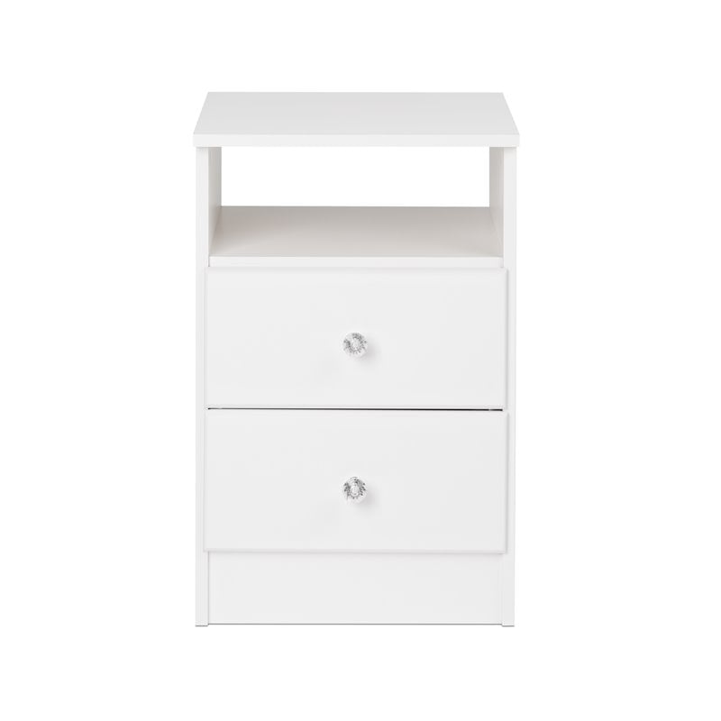 Home Square 3-Piece Set with 2 Nightstands and 4-Drawer Chest in White