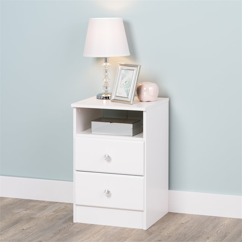 Home Square 3-Piece Set with 2 Nightstands and 6-Drawer Tall Chest in White