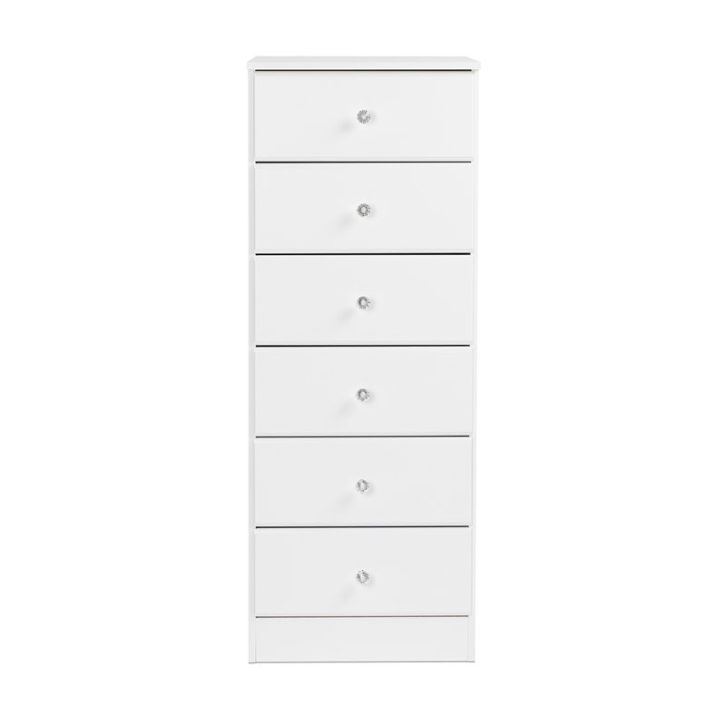 Home Square 3-Piece Set with 2 Nightstands and 6-Drawer Tall Chest in White