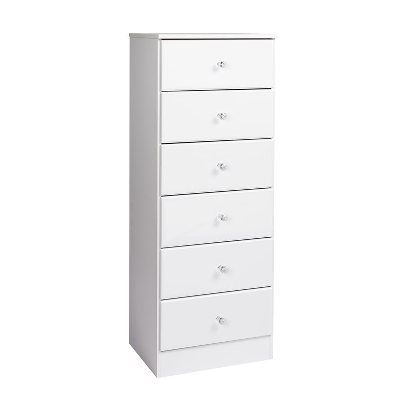 Home Square 3-Piece Set with 2 Nightstands and 6-Drawer Tall Chest in White