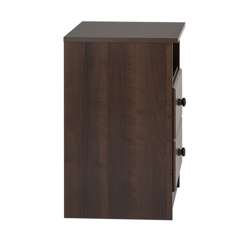 Home Square 2-Piece Furniture 2-Drawer Nightstand Set in Espresso
