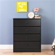Home Square 3-Piece Set with Lingerie Chest Double Dresser and 4-Drawer Chest