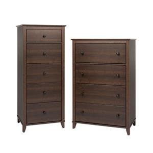 home square 2-piece set with 4-drawer chest and 5-drawer lingerie chest