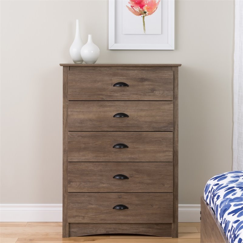 Home Square 3-Piece Set with 2 3-Drawer Nightstands and 5-Drawer Chest