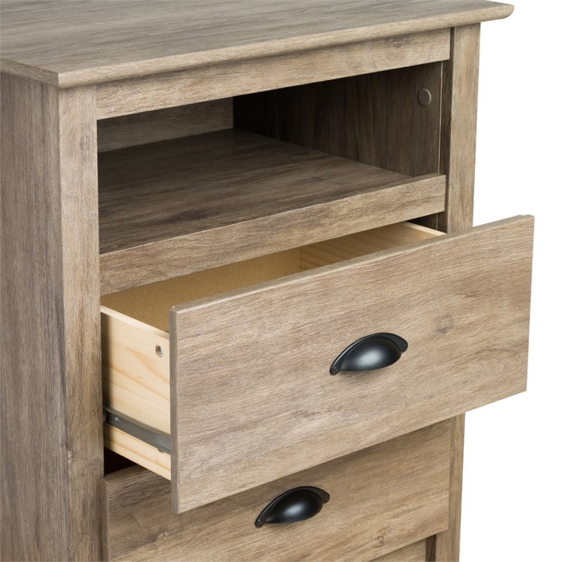 Home Square 3-Piece Set with 2 Tall 2-Drawer Nightstands & 6-Drawer Chest