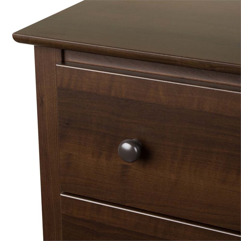 Home Square 5-Piece Set with 2 Night Tables Chest Dresser and Tall Nightstand