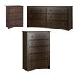 Home Square 3-Piece Set with Chest 6-Drawer Dresser & 3-Drawer Tall Nightstand