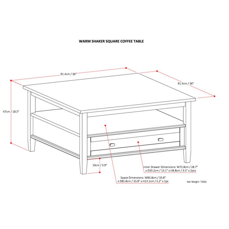 Home Square 3-Piece Set with 36
