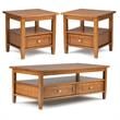 Home Square 3-Piece Set with Wood 48