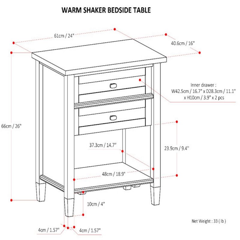 Home Square 3-Piece Set with Wood 48