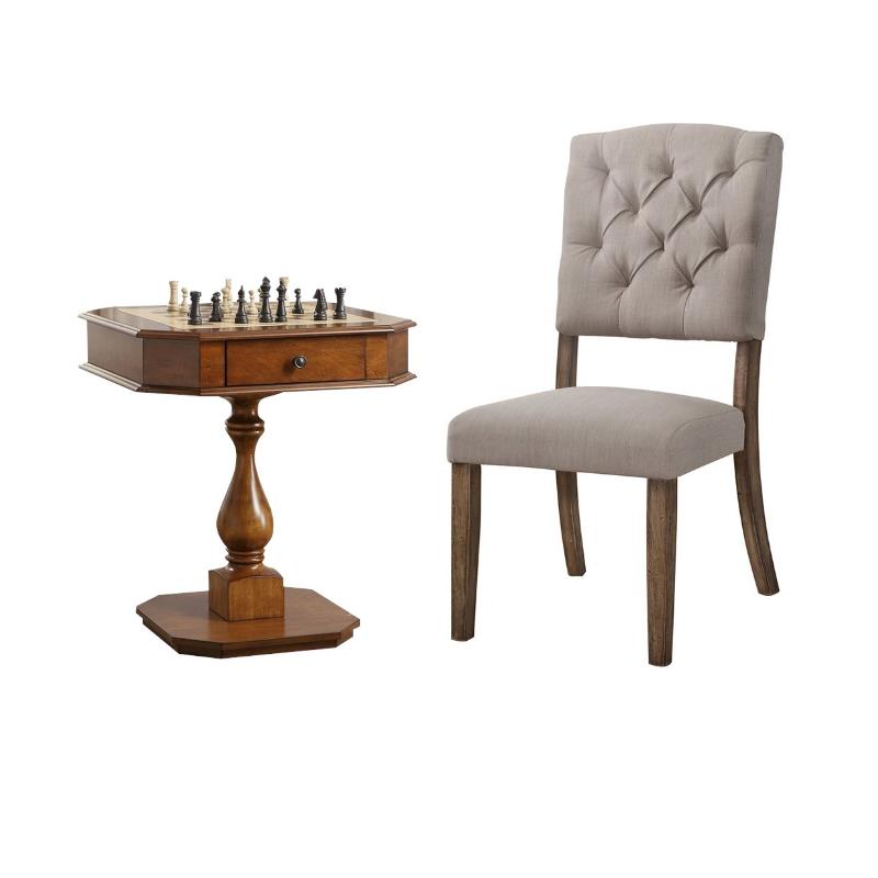 Home Square 2-Piece Set with Game Table and Dining Side Chair