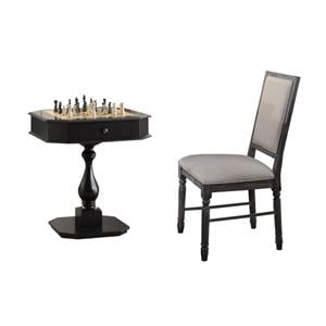 Home Square 2-Piece Furniture Set with Game Table and Dining Side Chair