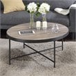 Home Square 2-Piece Set with Coffee Table and End Table in Weathered Gray Oak