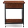 Home Square 2-Piece Solid Wood 1-Drawer Nightstand Set in Mission Oak