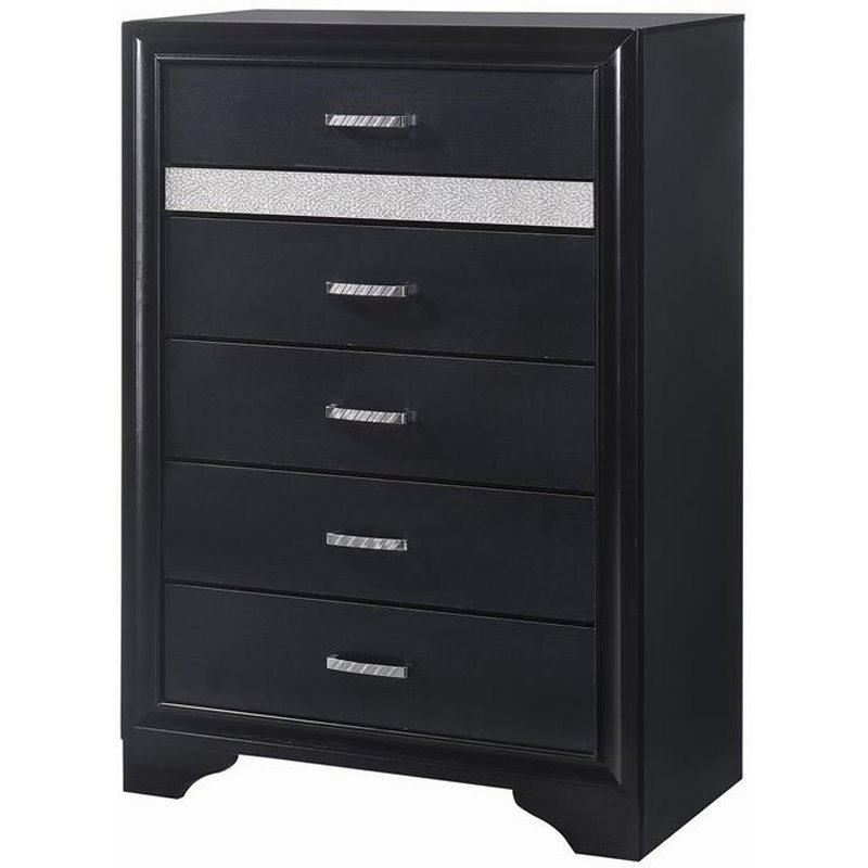 Home Square 5-Piece Set with Full Storage Bed Nightstand Dresser Mirror Chest