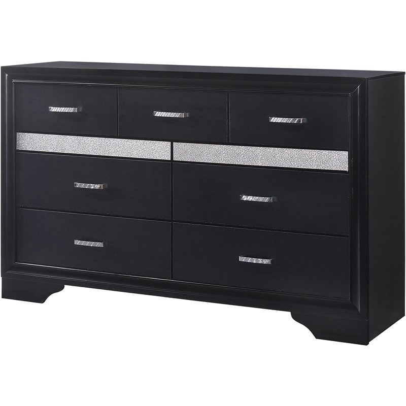 Home Square 4-Piece Set with Twin Storage Bed Nightstand Double Dresser & Mirror